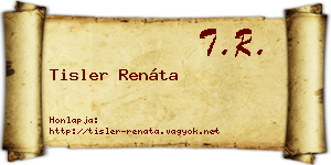 Tisler Renáta névjegykártya